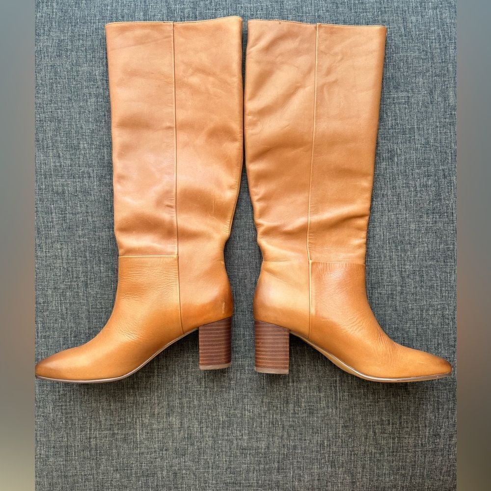 J. CREW Tall Slouch Leather Willa Boots in Burnished Sand Size 6 - Picture 15 of 15